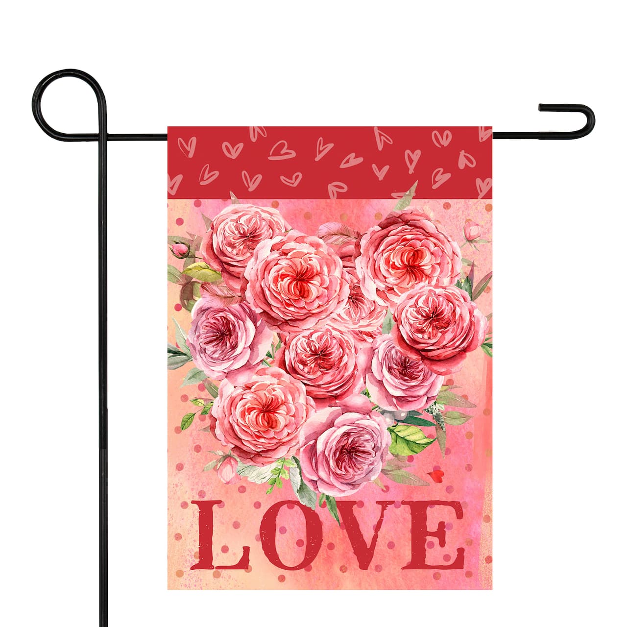Love Rose Bouquet Garden Flag